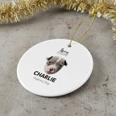 Pitbull Hub ™ Personalized Round Ceramic Ornaments