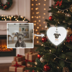 Pitbull Hub™ Personalized Heart Ceramic Ornament