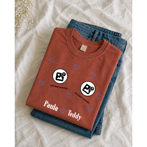 Customize Owner and Pet Face Cutout Tshirt (Advanced)