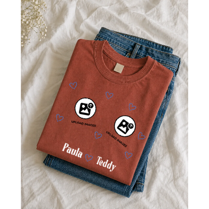 Customize Owner and Pet Face Cutout Tshirt (Advanced)
