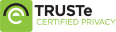 TRUSTe certified privacy logo with green and white colors