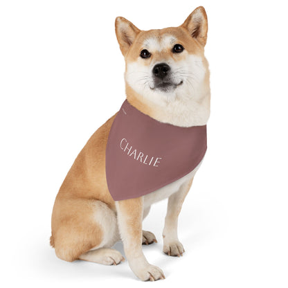 (TEST) Personalized Pet Bandana Collar - Custom Name Dog & Cat Accessory (Charlie)