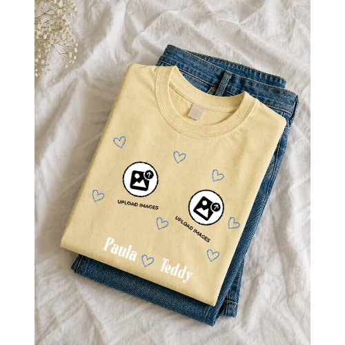 Customize Owner and Pet Face Cutout Tshirt (Advanced)