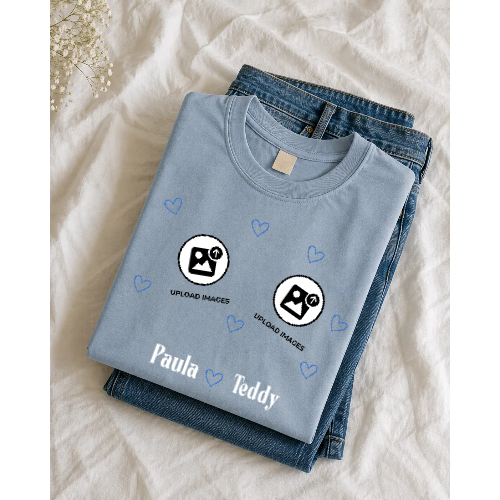 Customize Owner and Pet Face Cutout Tshirt (Advanced)