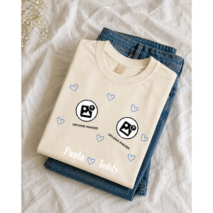 Customize Owner and Pet Face Cutout Tshirt (Advanced)
