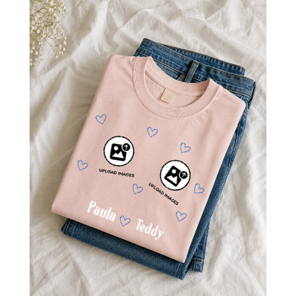 Customize Owner and Pet Face Cutout Tshirt (Advanced)