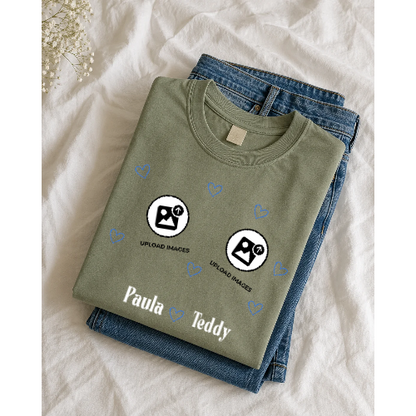 Customize Owner and Pet Face Cutout Tshirt (Advanced)